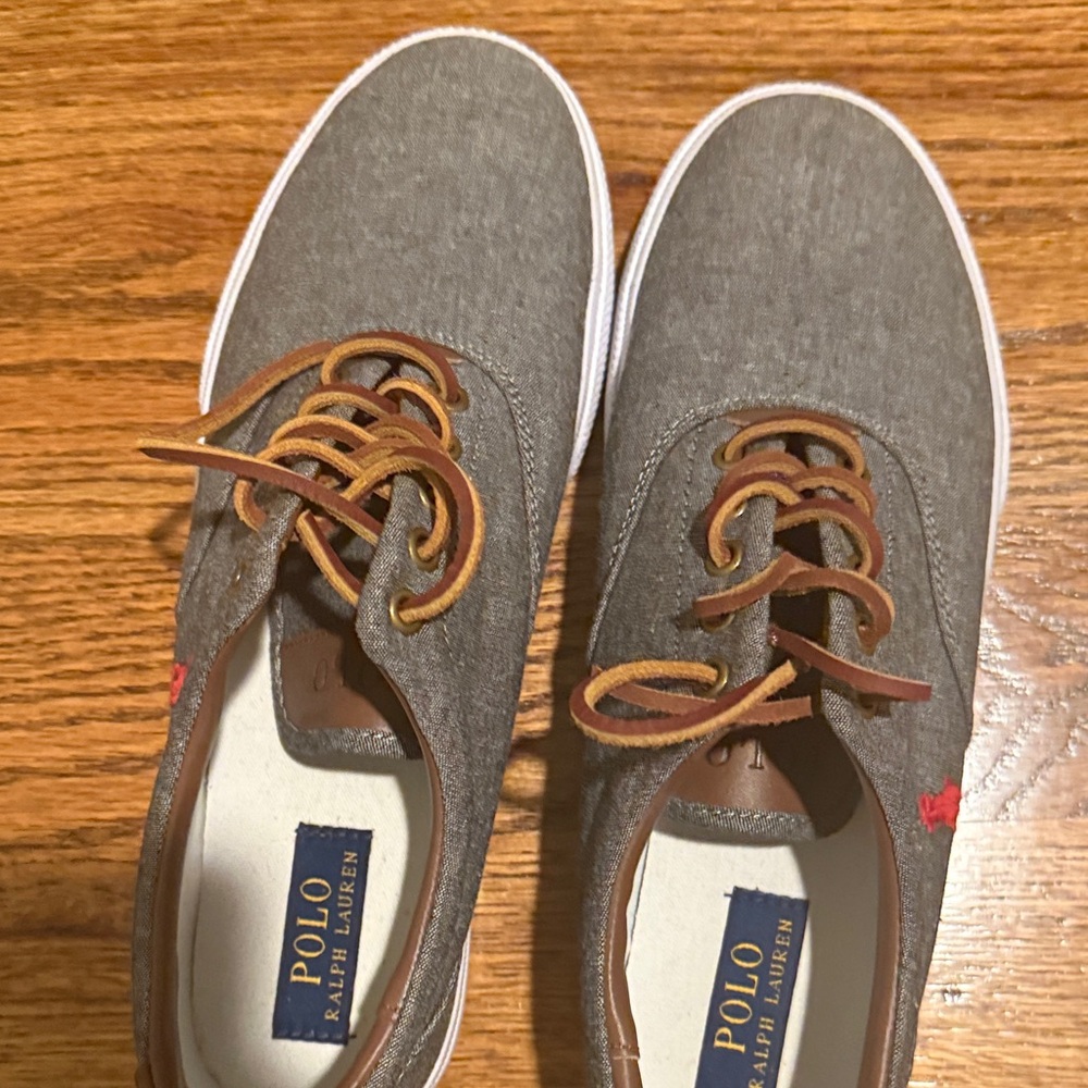 Polo by Ralph Lauren Men's Gray and Brown Sneakers